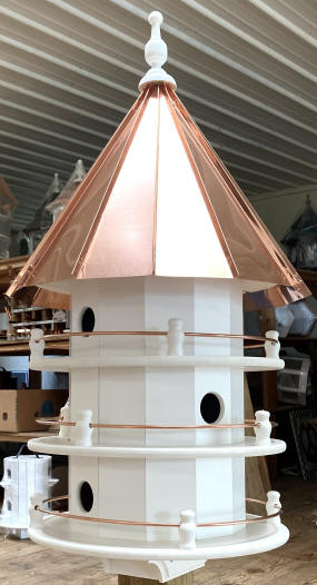 six hole vinyl deluxe birdhouse