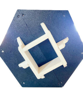 Hexagon Poly Bird Feeder Post Mount