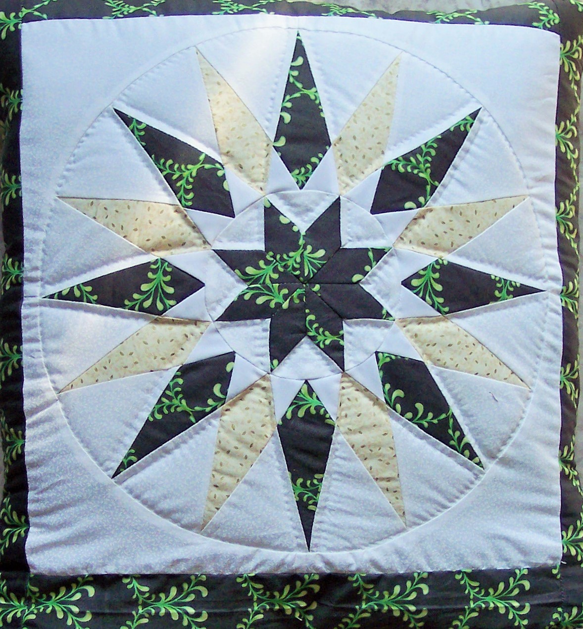 Amish Mariner's Star 8 Point Star Quillows Pillow/Quilt